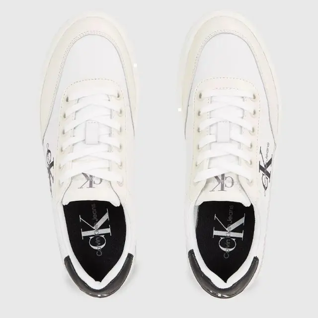 Calvin Klein - Γυναικεία Sneakers Classic Cupsole Low Lace Lth Ml YW0YW01296-01W Λευκό - 41 3
