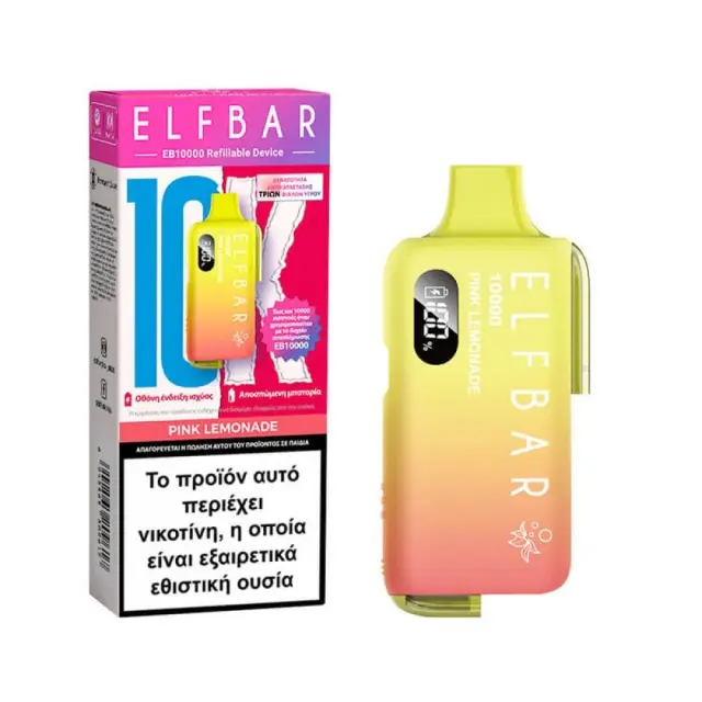 Elfbar EB10000 Refillable Kit Pink Lemonade 10ml 20mg + Pod 2