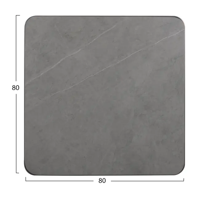 ΕΠΙΦΑΝΕΙΑ ΤΡΑΠΕΖΙΟΥ SINTERED STONE FB96655.05 GREY MARBLE--ΠΛΑΙΣΙΟ ALU ΓΚΡΙ 80x80εκ. 2