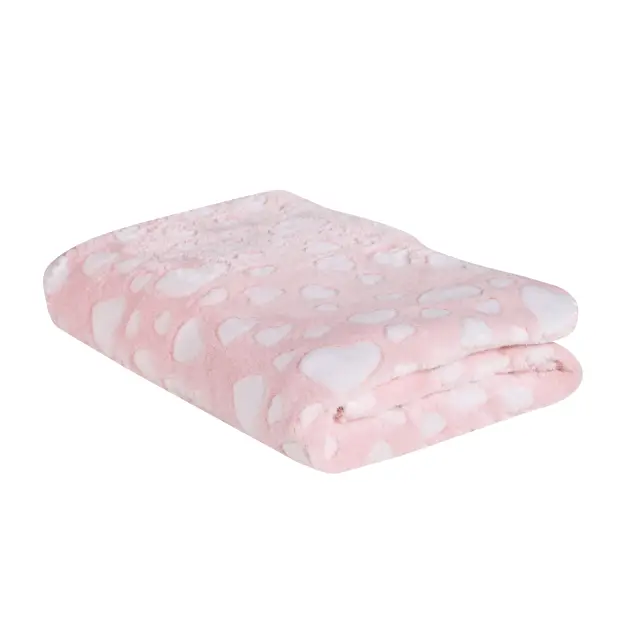 Κουβέρτα Αγκαλιάς 75x100 Fleece Relax Das Home 4907 Pink 100% Πολυέστερ