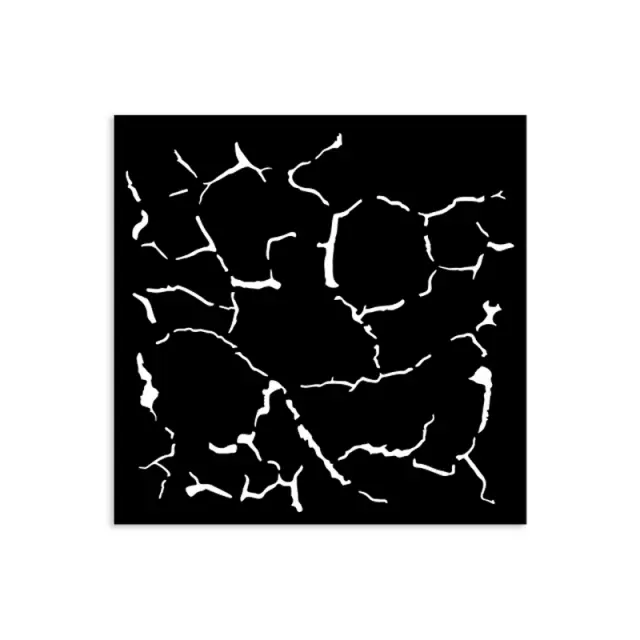 Thick Stencil 12x12cm, Stamperia, Silent Sea, Crackle effect