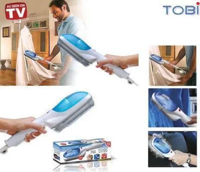 Tobi Travel Steamer Ατμοκαθαριστής Ρούχων Χειρός 650W με Δοχείο 100ml Μπλε 3