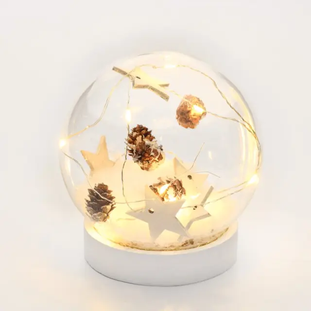 "ΑΣΤΕΡΙ ME ΧΙΟΝΙ & ΚΑΛΥΜΜΑ ΓΥΑΛΙΝΟ 10 MINI LED ΘΕΡΜΟ ΛΕΥΚΟ ΜΠΑΤΑΡIA 2XAAA IP20 / X07101132