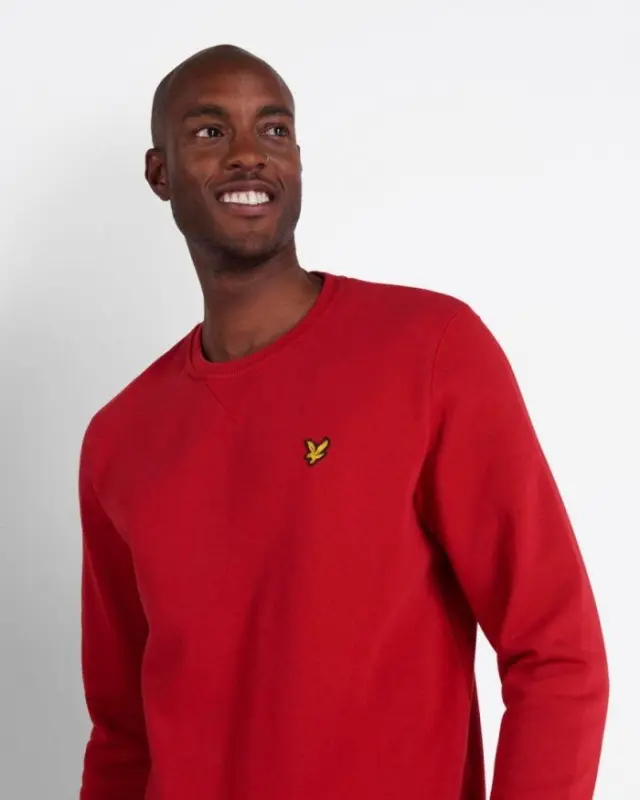 LYLE + SCOTT ESSENTIALS CREW NECK SWEATSHIRT ΑΝΔΡΙΚΟ ΦΟΥΤΕΡ - W703 RED