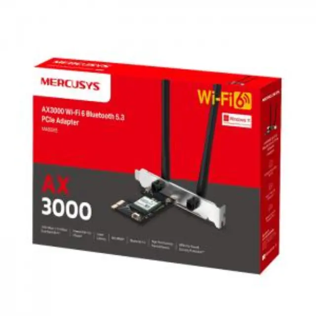 Mercusys AX3000 Wi-Fi 6 Bluetooth 5.2 PCIe Adapter (MA80XE) (MERMA80XE) 3