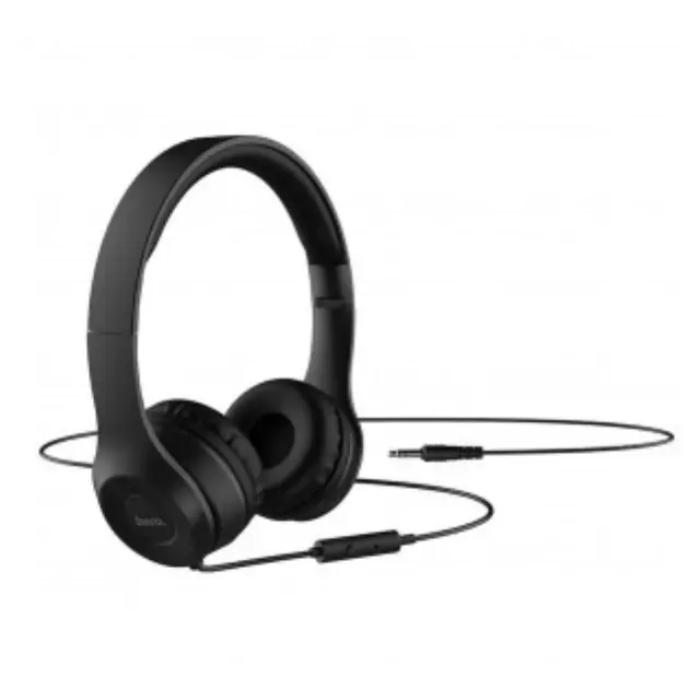 Ακουστικά Stereo Hoco W21 Graceful Charm 3.5mm με Μικρόφωνο Μαύρα 3