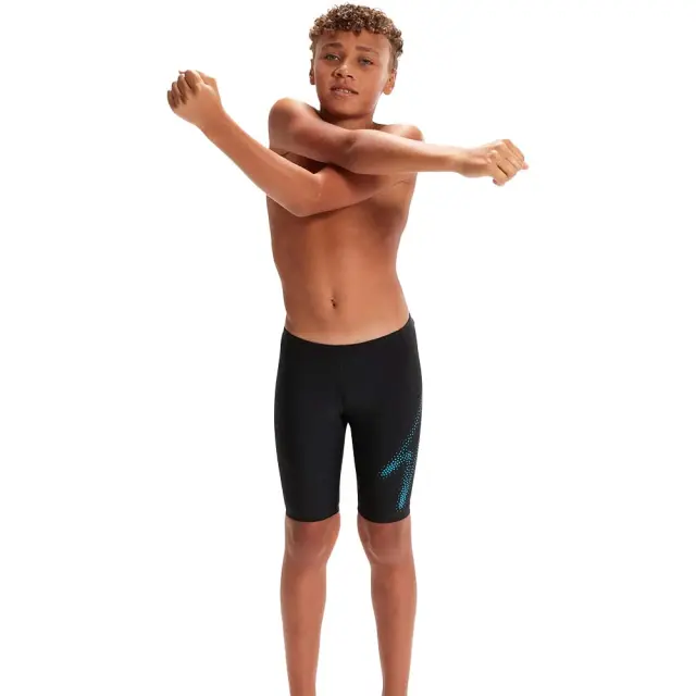 Speedo Boy's Hyper Boom Logo Placement Jammer Swim Trunks Μαύρο 800315515182 (Speedo) - 164 2