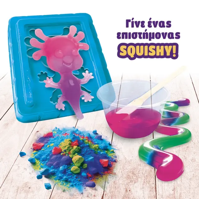 Slumi Science Pocket Squishy Axolotl - Φτιάξε τον Δικό σου Μαλακό Axolotl DIY Kit για Παιδιά 7+ 2