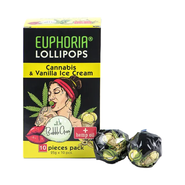 Euphoria Cannabis Lollipops – Cannabis & Vanilla Ice Cream