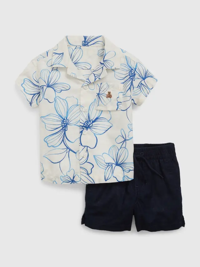 Multi Βρεφικό Φλοράλ Σύνολο Σετ white floral - 3-6M