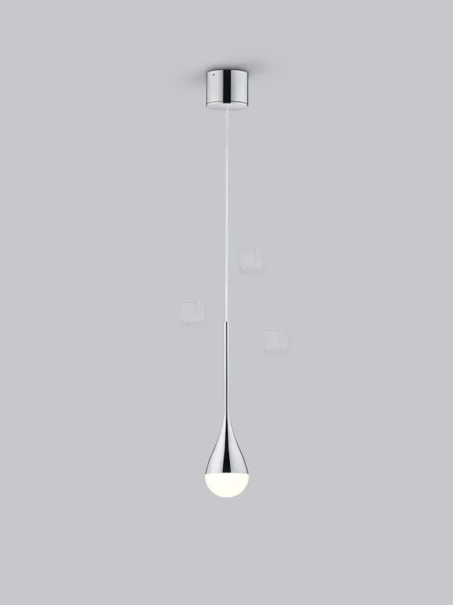 Φωτιστικό Κρεμαστό DUC Χρωμέ LED 9W IP44 Ρυθμιζόμενο Ύψος για Μπάνια και Σπα Χρώμιο