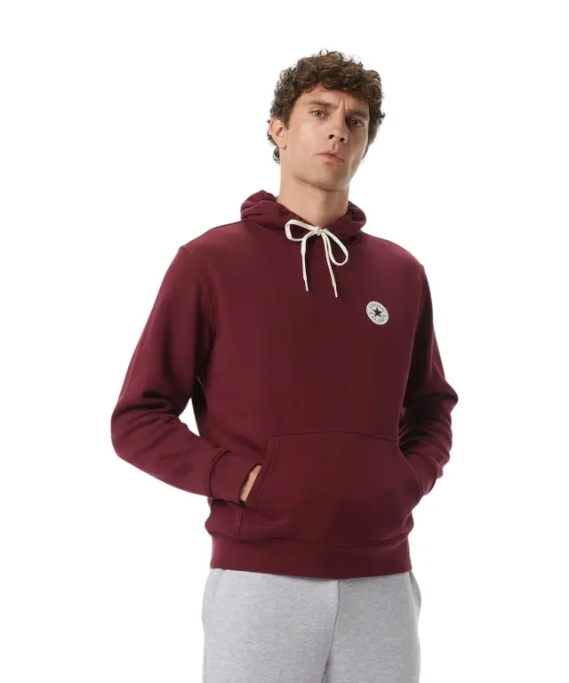Converse - Ανδρική Μακρυμάνικη Φούτερ Chuck Taylor Patch CVM6H092-601 Μπορντό - XS