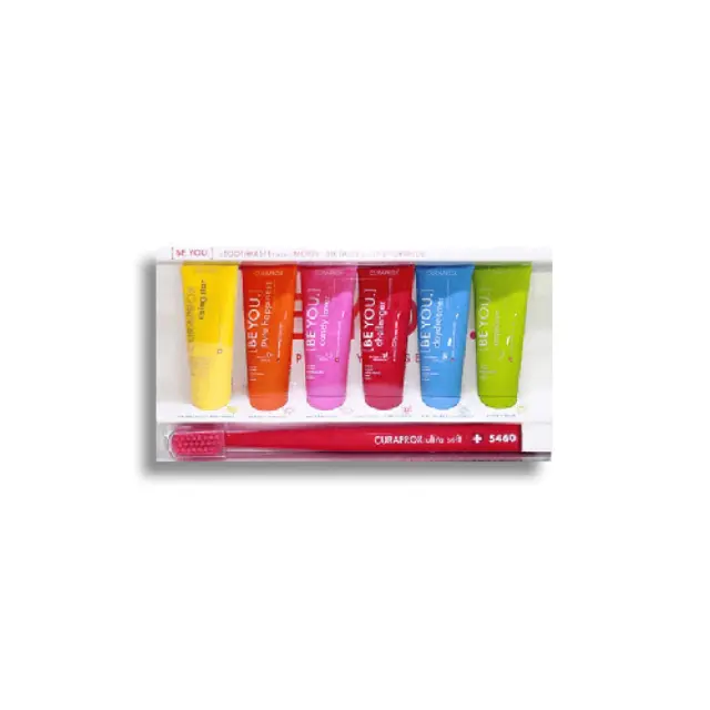 CURAPROX [BE YOU.] Six Taste Pack 6 mini οδοντόκρεμες 10ml + CURAPROX Οδοντόβουρτσα Ultra Soft CS 5460