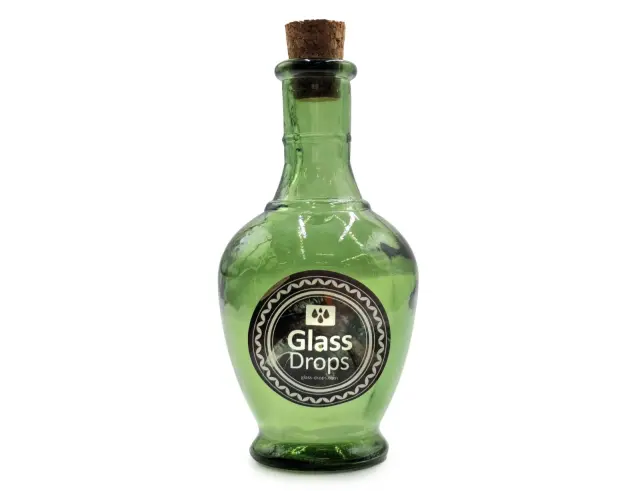 Διακοσμητικό Μπουκάλι με πώμα Glass Drops Andalucia (5620DB622) Aπό 100% ανακυκλωμένο γυαλί, Xωρητικότητας 250ml, Διαστάσεων Ø 8 x Υ 15 cm, Old Green 5620DB622 3