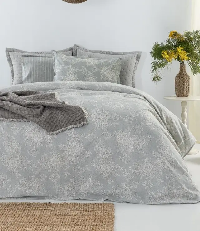 Ζεύγος Μαξιλαροθήκες 52x72 Estella Palamaiki STE102 Γκρι 50% Tencel-50% Βαμβάκι 2