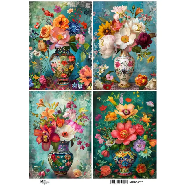 Ριζόχαρτο Maja's Memories, 22.5x32cm, Βάζα με λουλούδια, MDRA4337