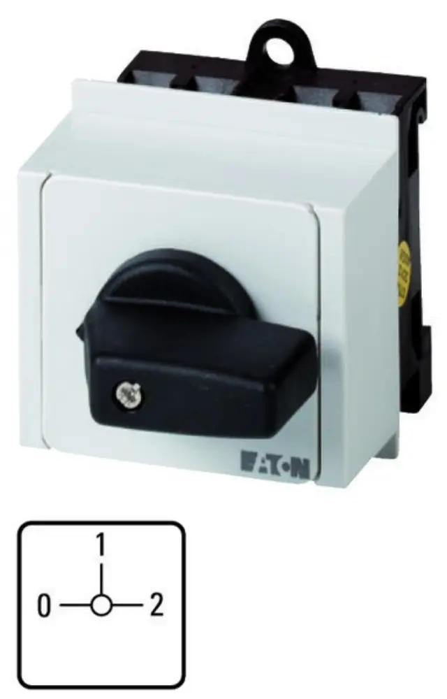 M22-PVT45P Emergency stop/emergency switching off pushbutton, RMQ-Titan, Palm-tree shape, 45 mm, Non-illuminated, Turn-to-release function, Red, yellow, RAL 3000