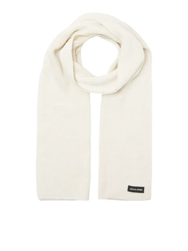JACDNA KNIT SCARF NOOS Antique White