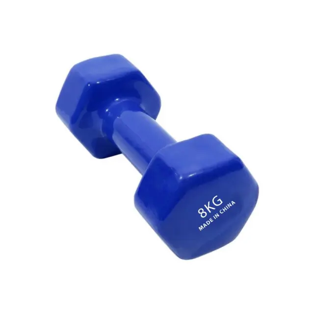Εξάγωνο Βαράκι Βινυλίου 1 x 8kg 25566-14 Μπλε