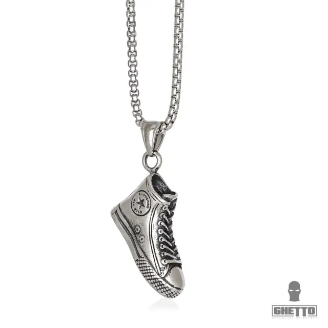 Ghetto Hip Hop Sport Shoe ALL STAR Stainless Steel Pendant Necklace