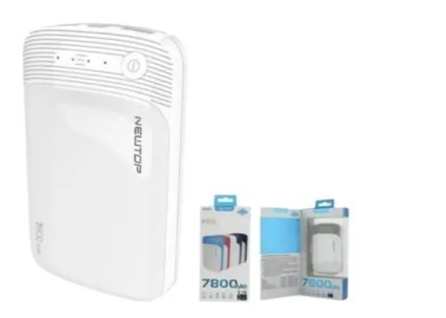 NEWTOP Powerbank PB19 7800mAh ΛΕΥΚΟ
