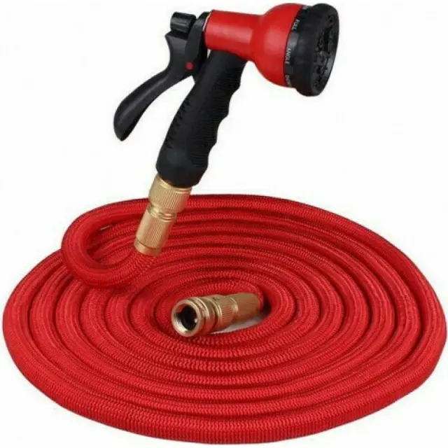 Επεκτεινόμενο Λάστιχο Κήπου & Βεράντας 75m Magic Garden Hose Κόκκινο