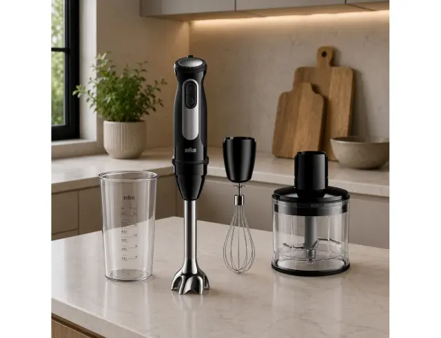 Ραβδομπλέντερ Braun MultiQuick 5 Pro MQ55236M με τεχνολογία PowerBell VPlus, ισχύ 1000W και 25 ταχύτητεςMQ55236M