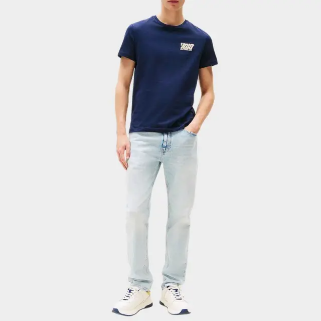 Tommy Hilfiger - Ανδρικό T-shirt με Λογότυπο DM0DM21863-C1G Μπλε - XL 2