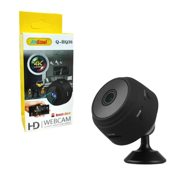 Andowl Κρυφή Κάμερα Παρακολούθησης 4K Q-HQ36 - Remote Alarm Web Camera HD 075824