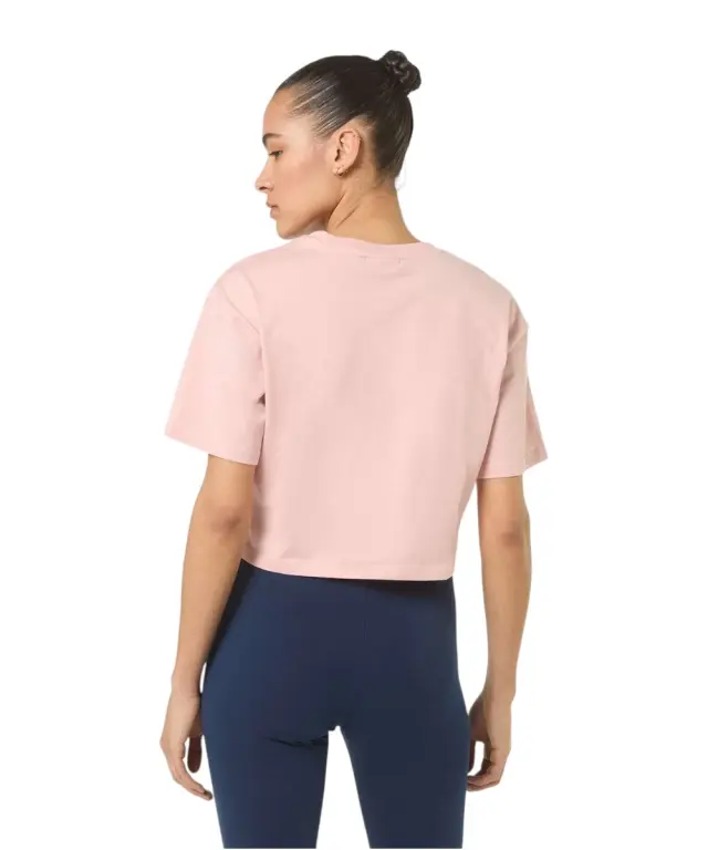 Fila - Γυναικείο Αθλητικό T-shirt Locri loose Cropped tee FAW1056-40133 Ροζ 2
