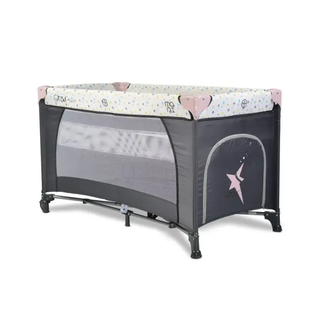 Παρκοκρέβατο 2 Επιπέδων Star Duo Cangaroo Pink 3800146248079 2