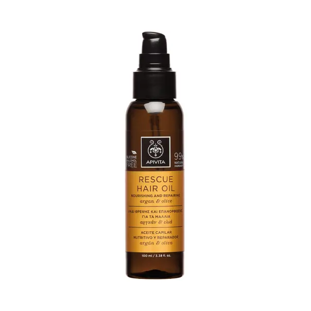 Apivita Rescue Argan Λάδι Μαλλιών για Επανόρθωση 100ml