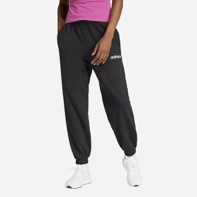 Adidas Essentials Linear French Terry Cuffed Sweatpants Black JC5948 - M