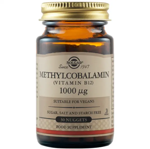 SOLGAR METHYLCOBALAMIN B12 1000μg 30NUGGETS