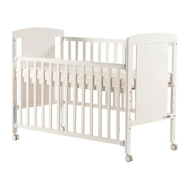 FreeON Mia Ξύλινο Βρεφικό Κρεβάτι 120x60cm με Ρόδες White 2