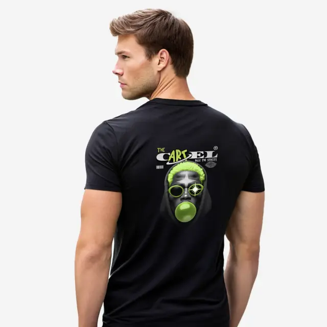 T-shirt Noshame® Μαύρο με τύπωμα The Cartel - 3025182 - XXL