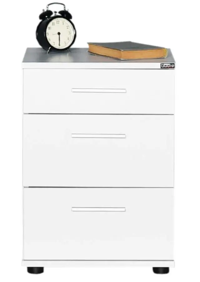 Κομοδίνο KMD-530-BB Trendline Λευκό 40x57x39cm 3