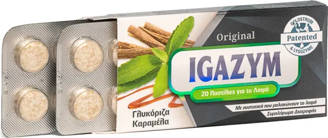 ILS Pharma | Igazym Παστίλιες για το Λαιμό | Γλυκόριζα-Καραμέλα | 20τμχ