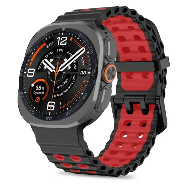 Tech-protect Iconband Pro Samsung Galaxy Watch Ultra 1 / 2 2024-2026 (47 Mm) Black/red