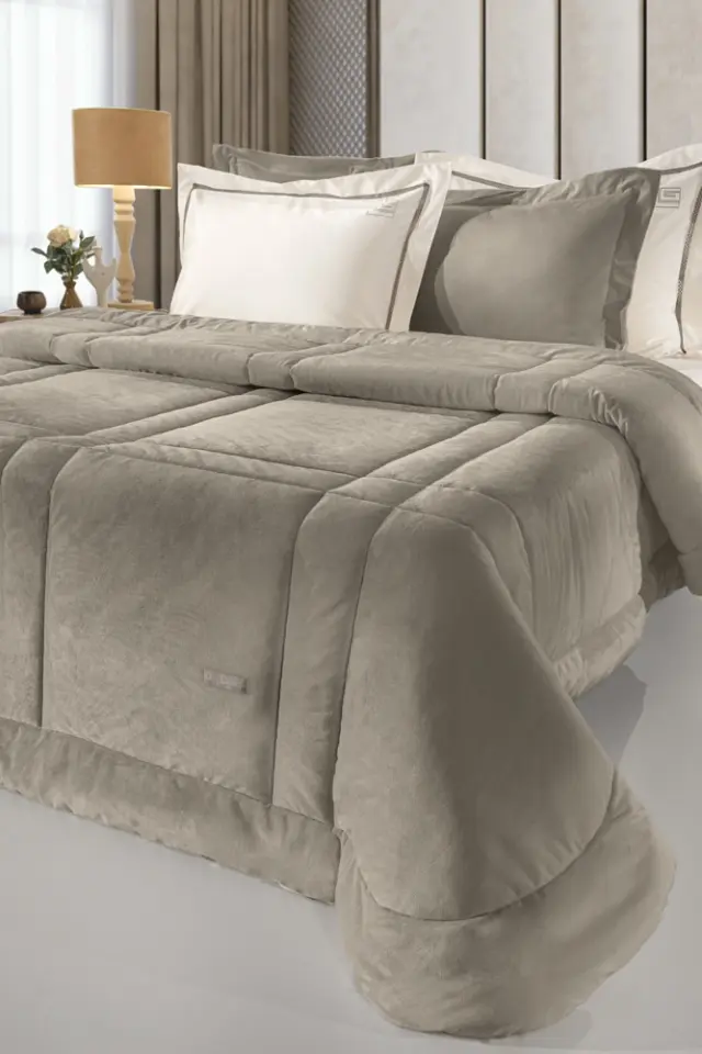 ΠΑΠΛΩΜΑ ΜΟΝΟ(180x220) CRYSTAL VELVET MINK GUY LAROCHE