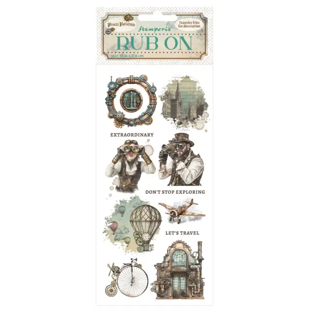 Χαλκομανίες (Rub-On) 10.16×21.6cm Stamperia, Voyages Fantastiques, Mechanical Wonders