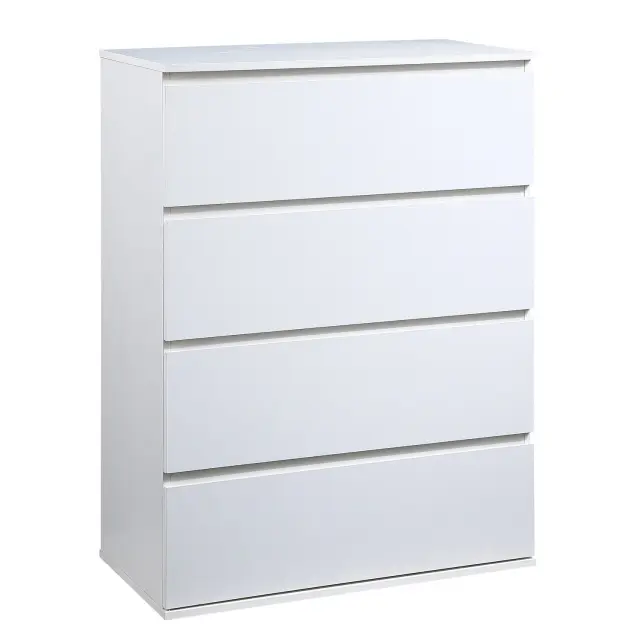 Συρταριέρα Ady Unihome σε άσπρο χρώμα 4 συρτάρια 80x40x105εκ