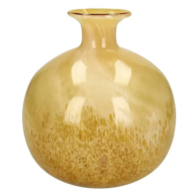 Βάζο Κίτρινο Γυαλί 22x22x24cm