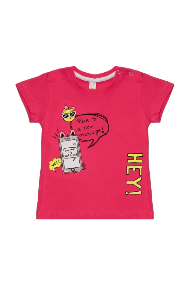 T-Shirt Baby Hey Φουξ