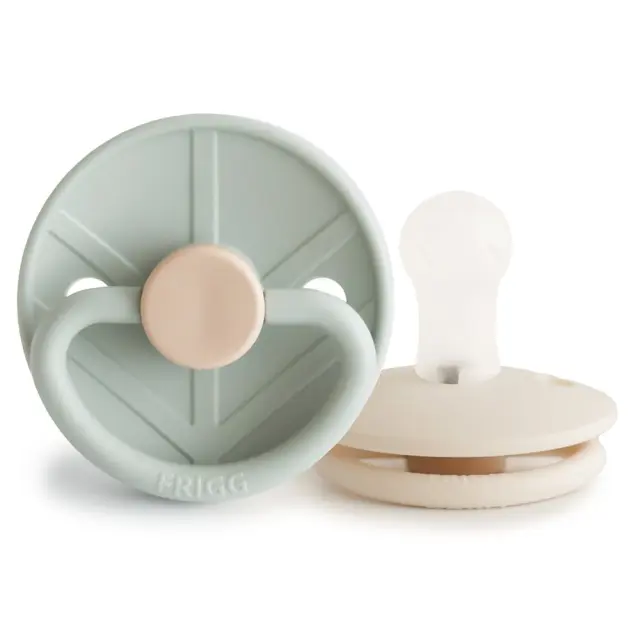 Σετ 2 Πιπίλες Σιλικόνης FRIGG Little Viking Sage/Cream 0-6 Μηνών Baby Oliver