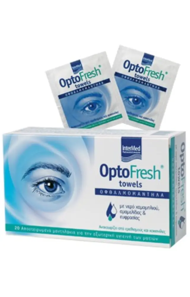 OPTOFRESH TOWELS ΟΦΘΑΛΜΙΚΑ ΜΑΝΤΗΛΑΚΙΑ 20τμχ.