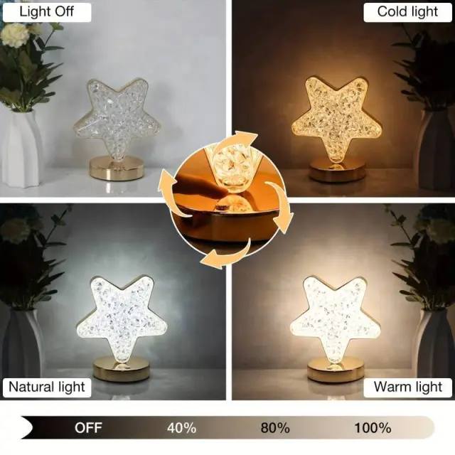 Επιτραπέζιο Φωτιστικό Αστέρι με USB 700K-6500K - USB Highlight three gear lamp Model:8207 002461 3