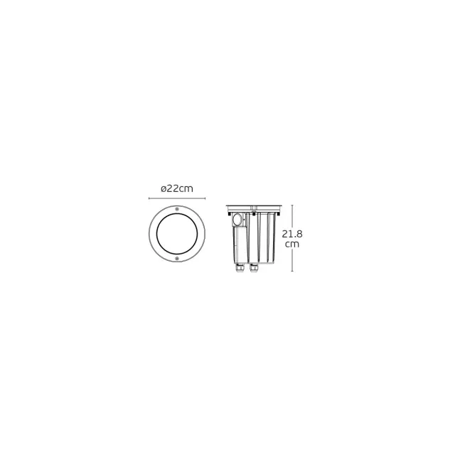 Moom Χωνευτό Φωτιστικό Δαπέδου LED 18W 3000K Ø22cm IP67 Νίκελ Ματ Nickel 3