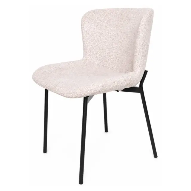 Καρέκλα Livia Unihome Μπεζ/Μαύρο 47x57x84εκ (Σετ 4 τεμαχίων) 3