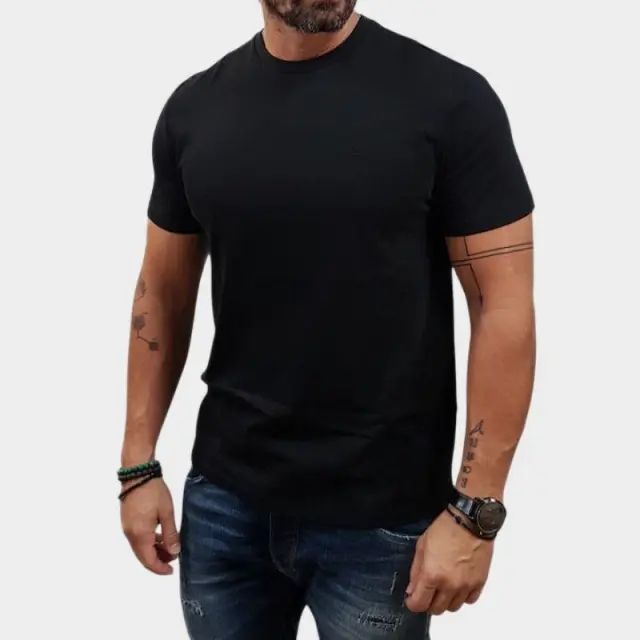 Calvin Klein - Ανδρικό T-shirt Classic Monogram Tee Regular Fit LV04RD254G-UB1 Μαύρο - XL 3